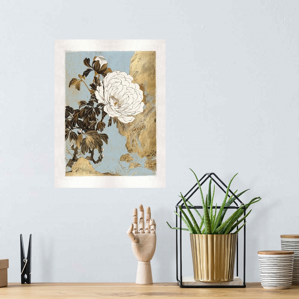 A bohemian room featuring White Peony 2