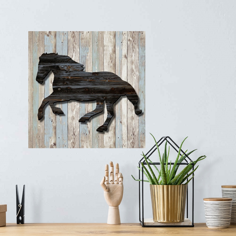 A bohemian room featuring Wood Dark Horse