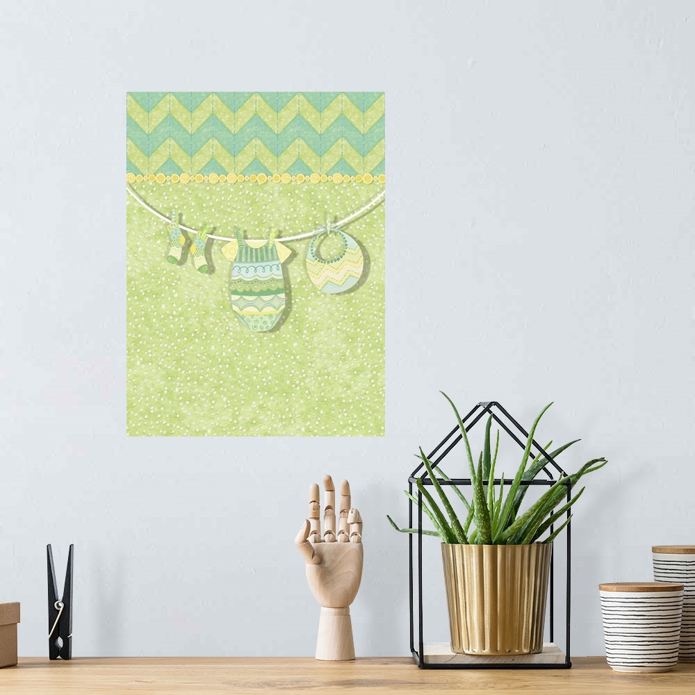 A bohemian room featuring Sweet baby art for the Nursery!