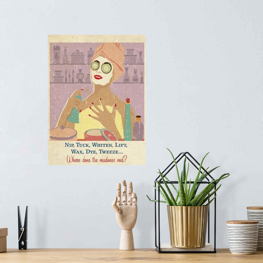 A bohemian room featuring Sassy girl art hits the mark with this fresh take on aging.