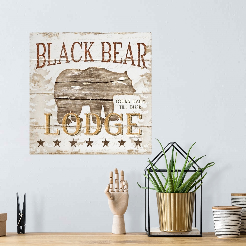 A bohemian room featuring Black Bear Lodge