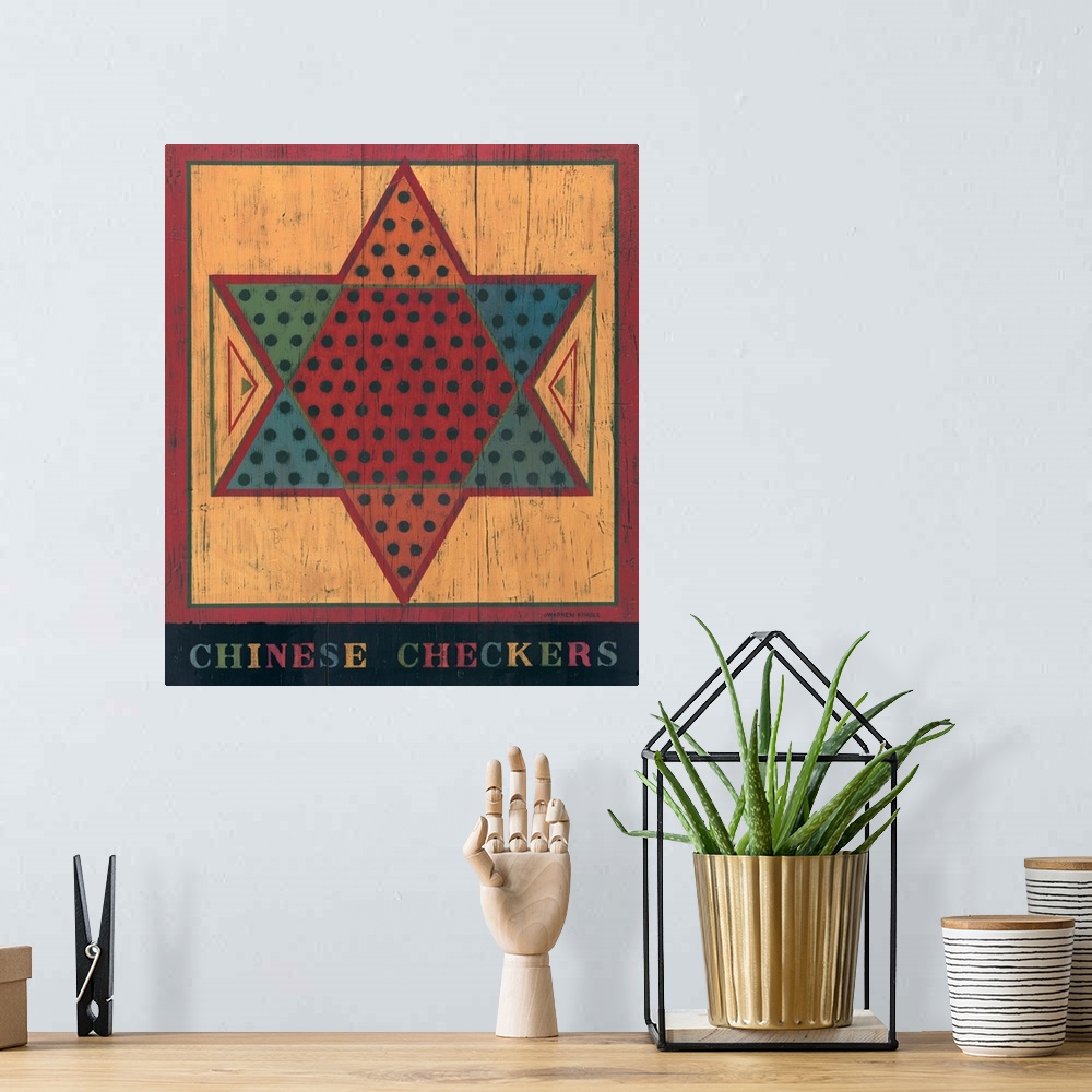A bohemian room featuring Americana Game image by renowned folk artist Warren Kimble
