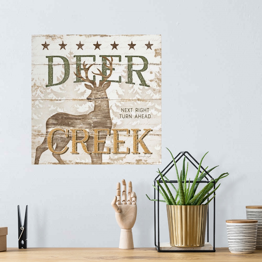 A bohemian room featuring Deer Creek