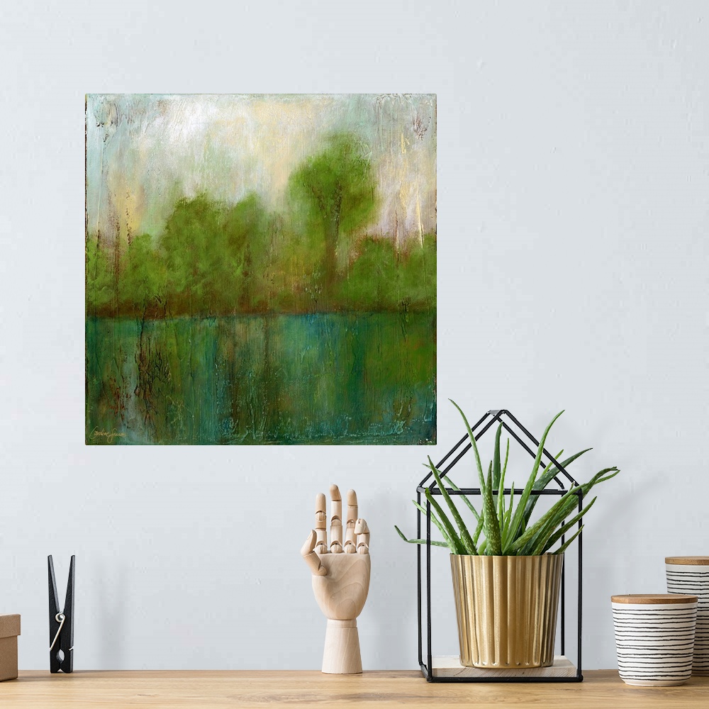 A bohemian room featuring Contemporary nature-inspired works for any home or office decor.