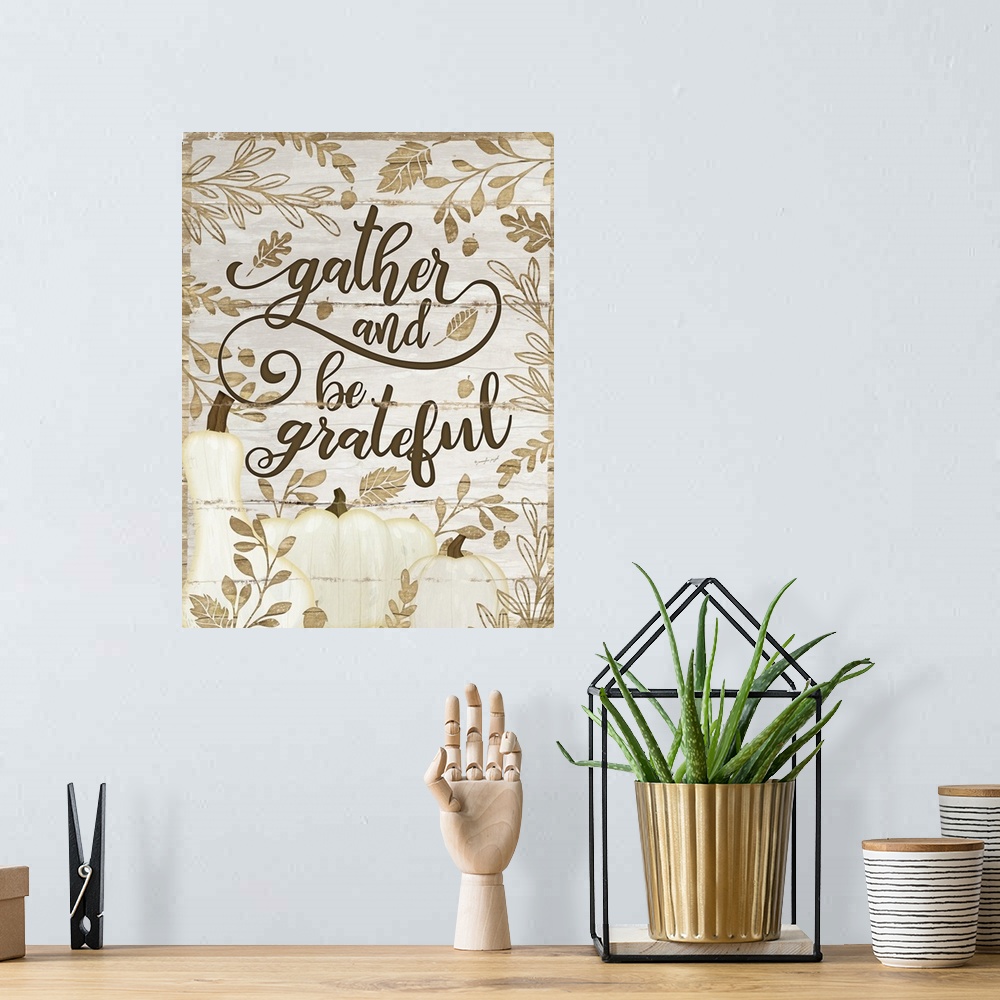 A bohemian room featuring Gather and Be Grateful