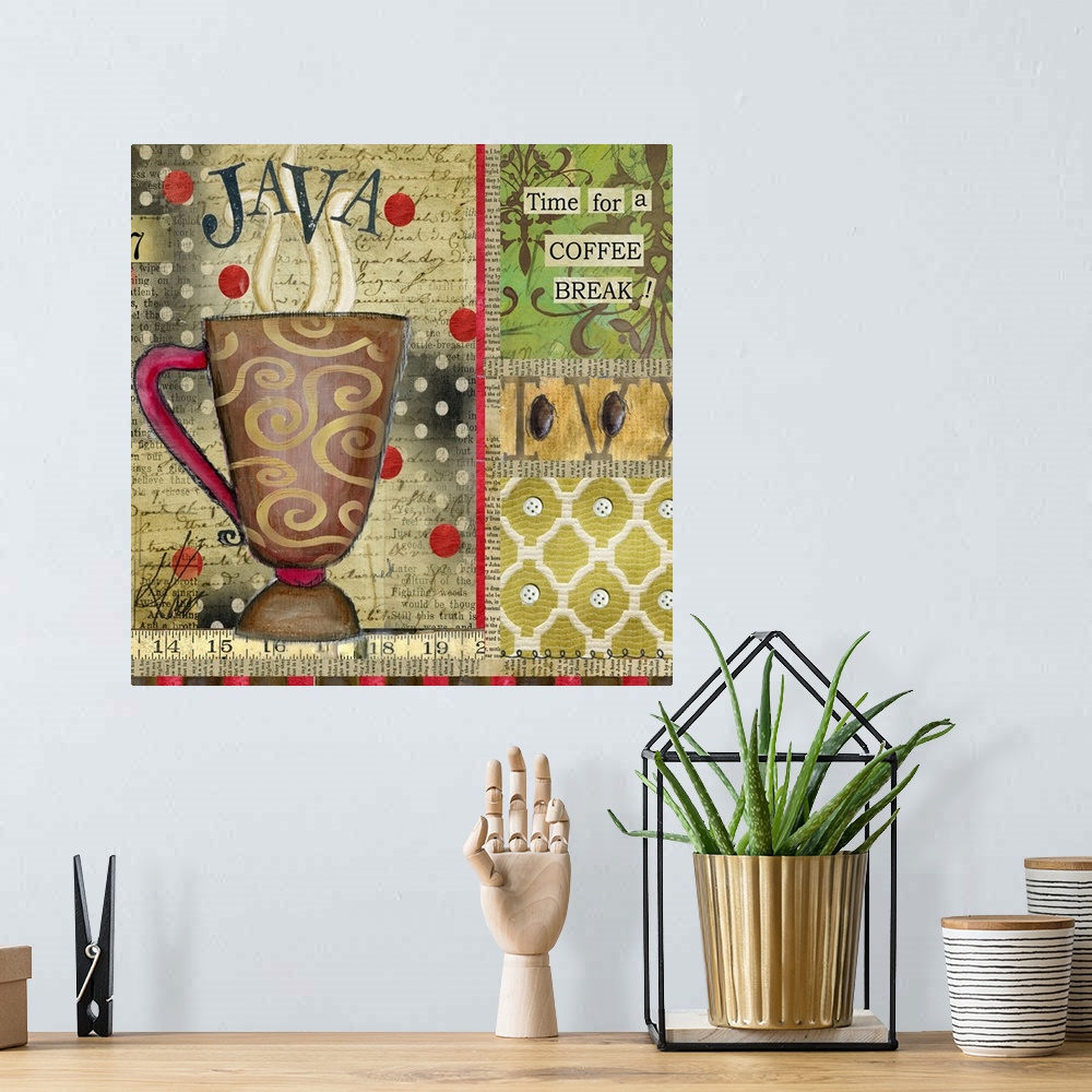 A bohemian room featuring Colorful coffee image great for kitchen accent