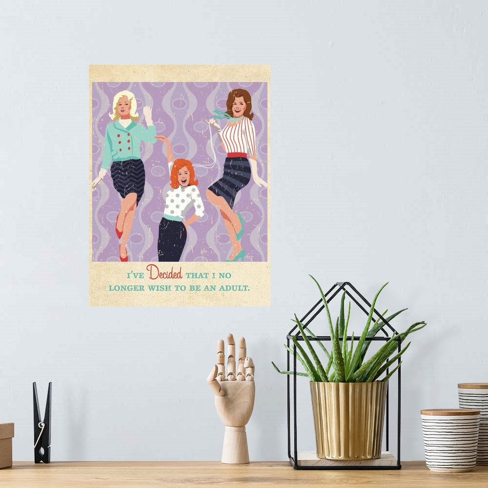 A bohemian room featuring Sassy girl art hits the mark with this fresh take on aging!