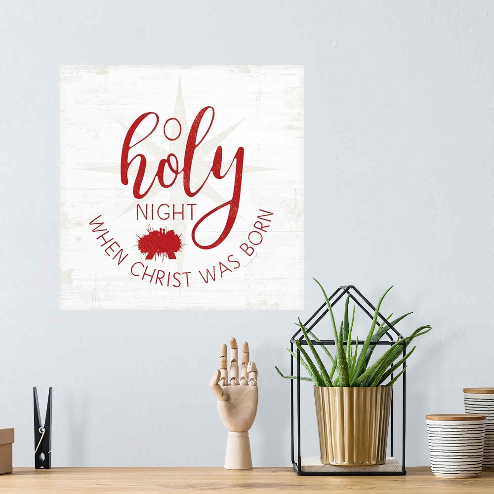A bohemian room featuring O Holy Night - Red