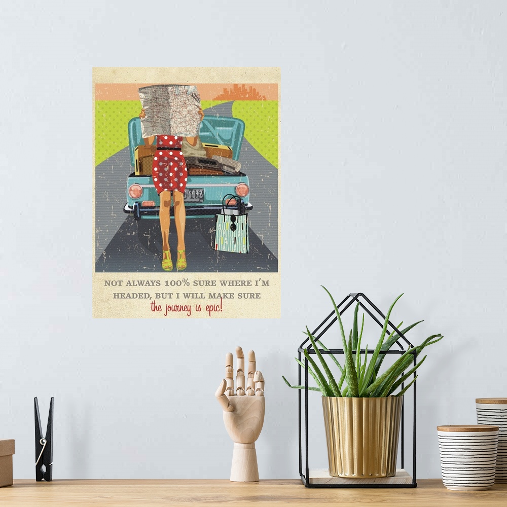 A bohemian room featuring Fresh and sassy girl art for an eye-catching decor statement!