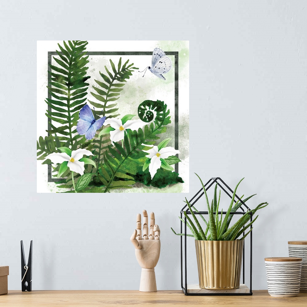 A bohemian room featuring These woodsy ferns bring the outdoors into your home.