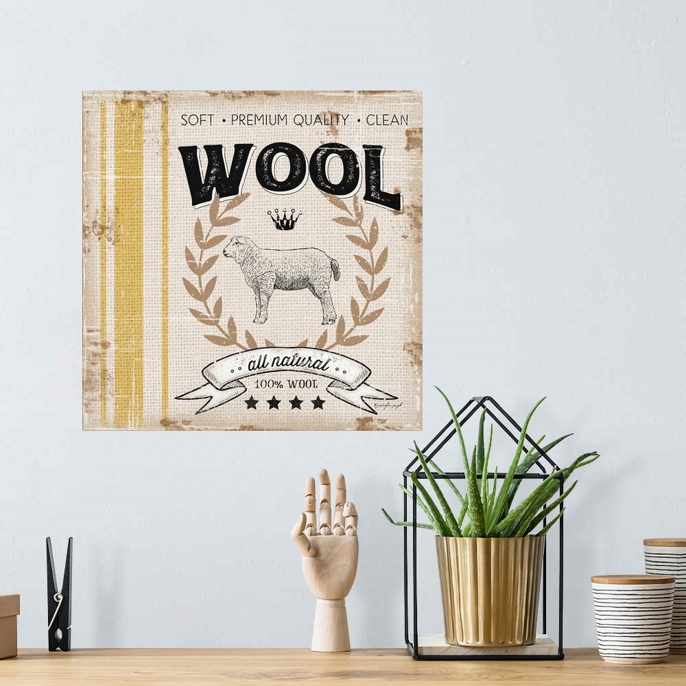 A bohemian room featuring Wool