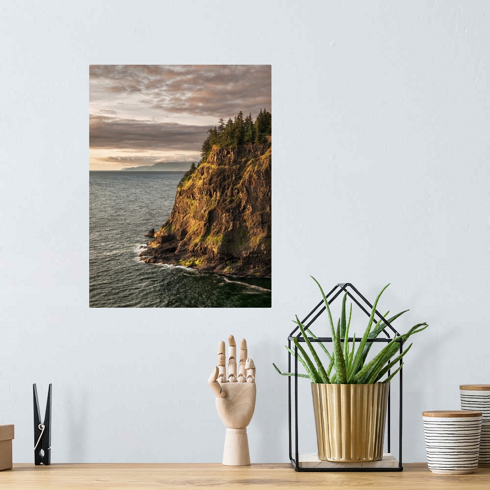 A bohemian room featuring USA, Oregon, Cape Meares State Park at sunset