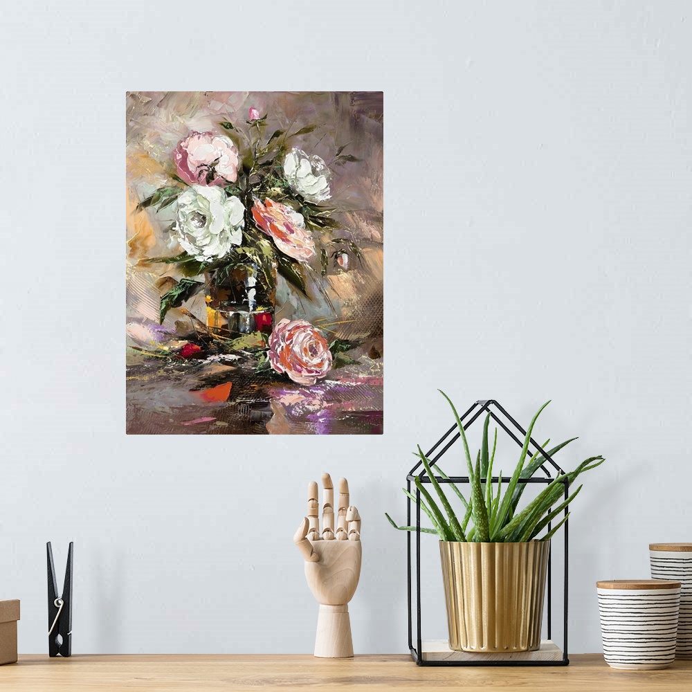 A bohemian room featuring Bunch Of Flowers In A Vase
