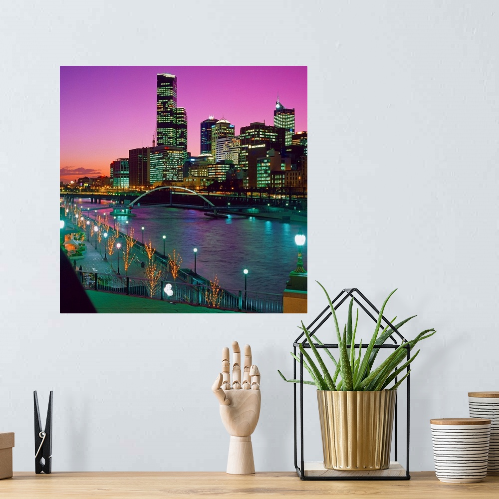 A bohemian room featuring Australia, Victoria, Melbourne, Skyline and Yarra river