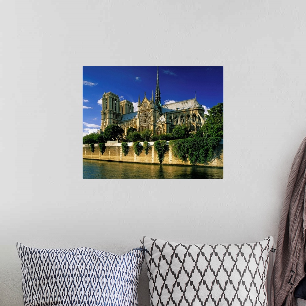 A bohemian room featuring France, Paris, Notre Dame and Seine River