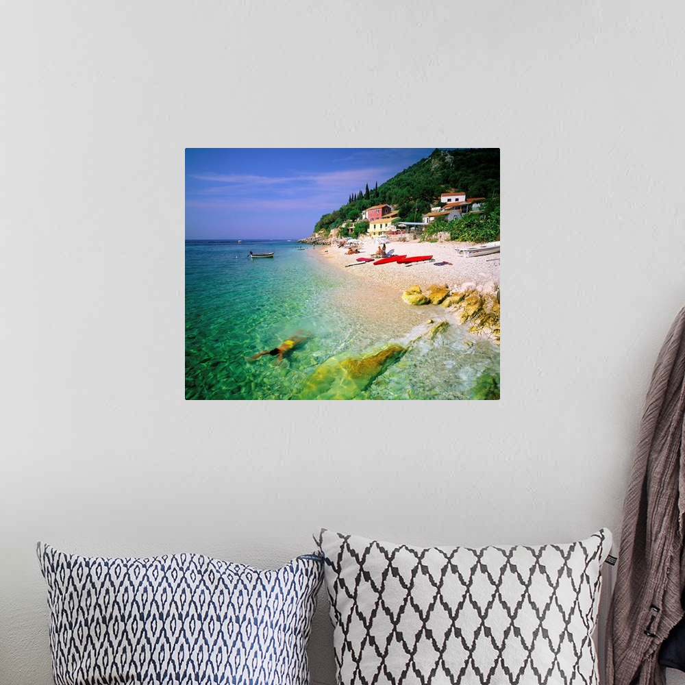 A bohemian room featuring Greece, Corfu, Kalamaki Beach
