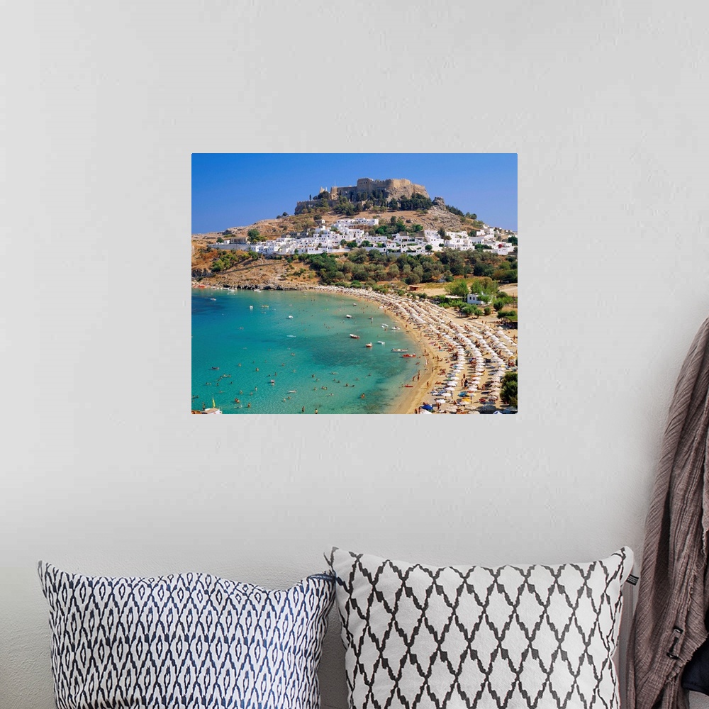 A bohemian room featuring Greece, Dodecanese, Rhodes, Acropolis of Lindos