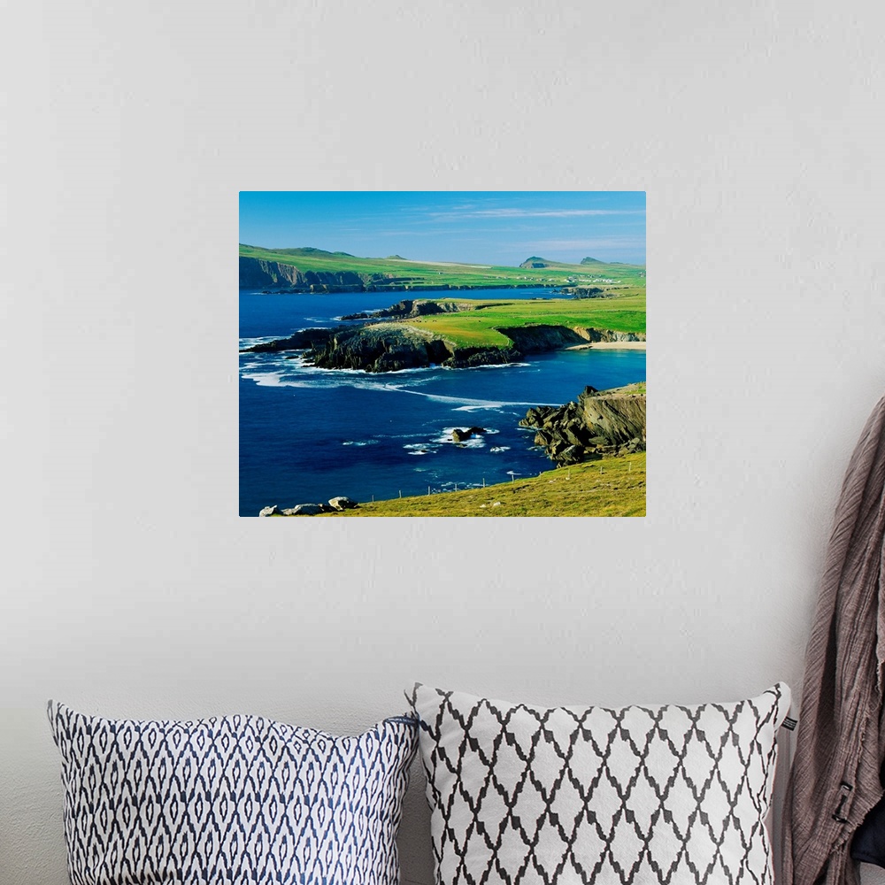 A bohemian room featuring Ireland, County Kerry, Clogher Head, landscape