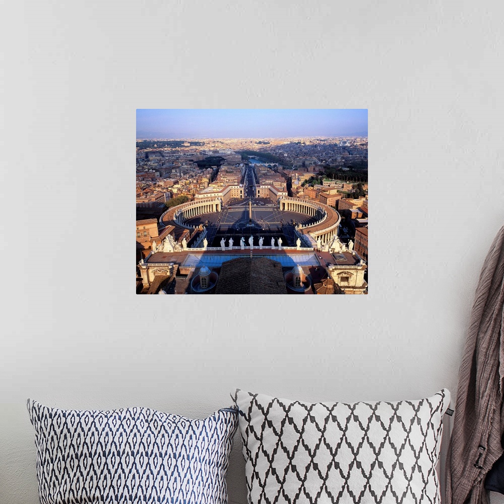 A bohemian room featuring Italy, Rome Aerial of St. Peter's plaza