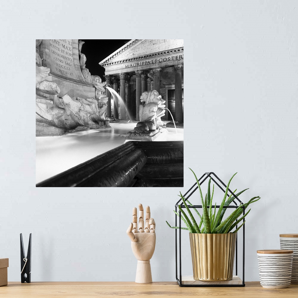 A bohemian room featuring Italy, Rome, Pantheon, fountain of Pantheon