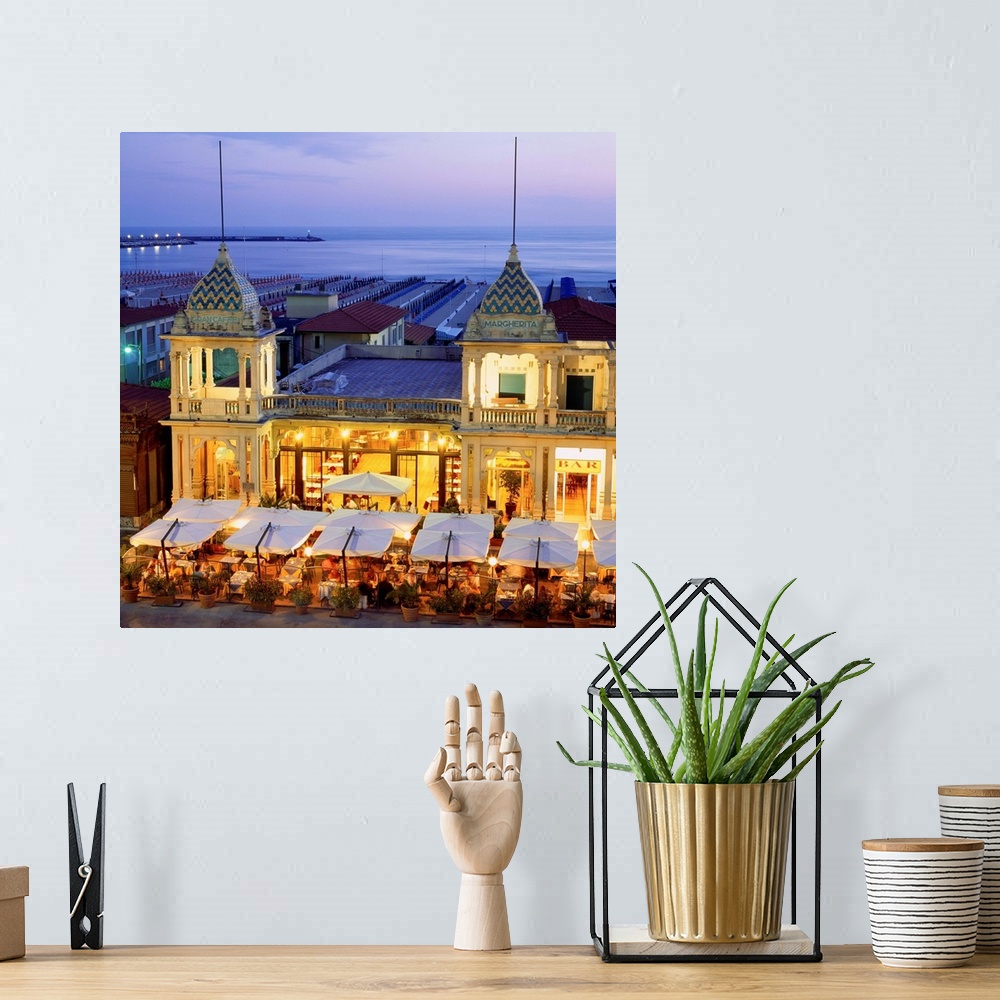 A bohemian room featuring Italy, Tuscany, Versilia, Viareggio, the historical Gran Caffe Margherita and beach