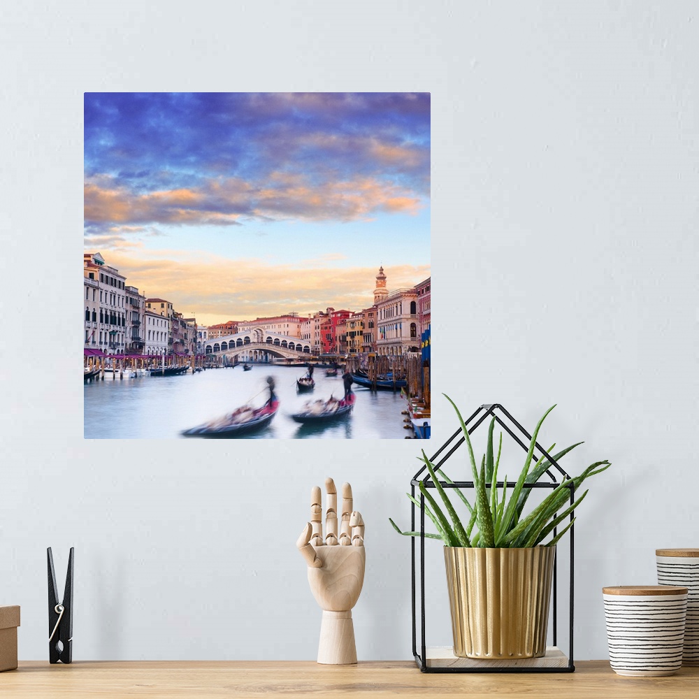 A bohemian room featuring Italy, Venice, Rialto Bridge, Venetian Lagoon, Adriatic Coast, Bridge and Canal Grande (Grand Canal)