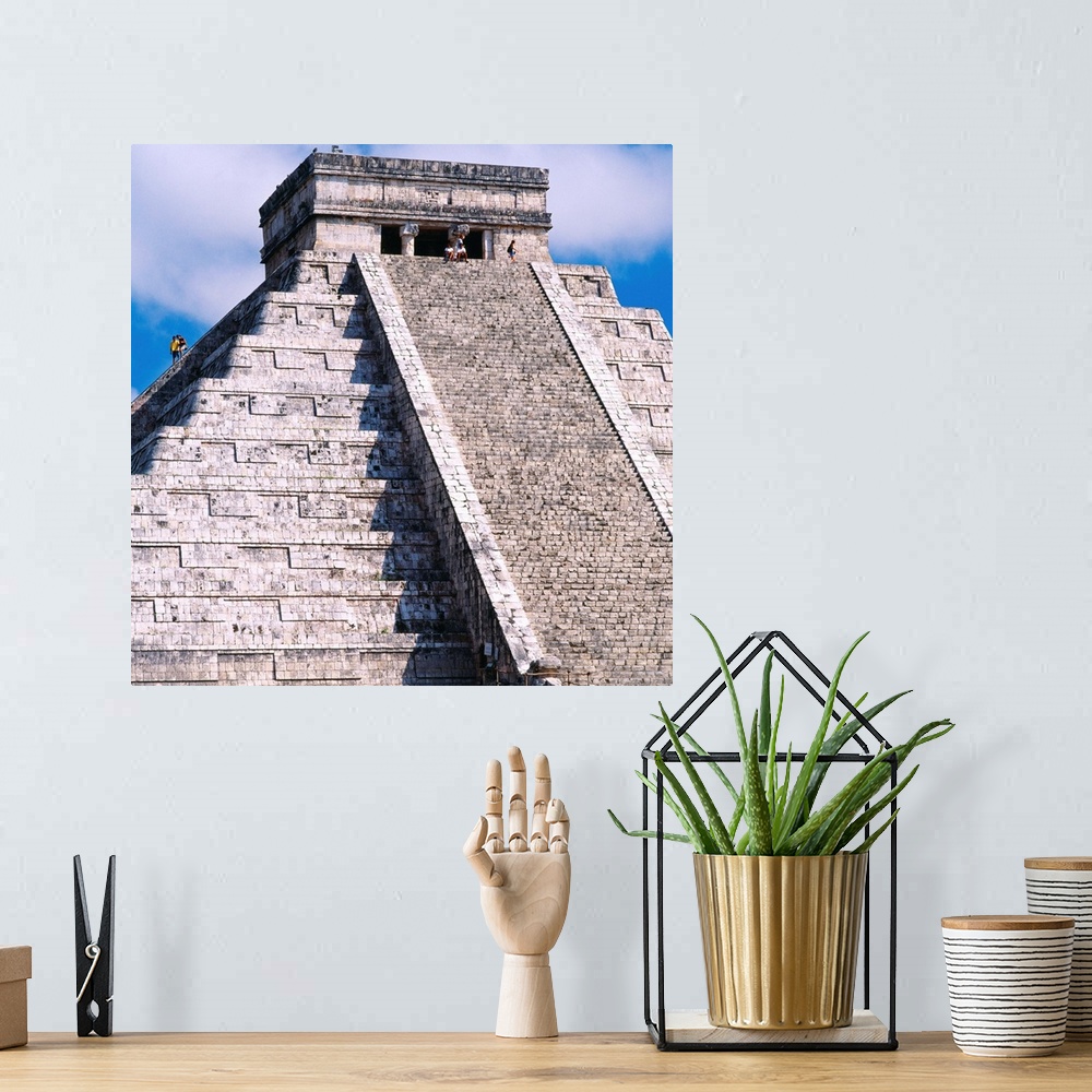 A bohemian room featuring Mexico, Caribbean, Yucatan, Chichen Itza, Kukulkan Pyramid also called El Castillo