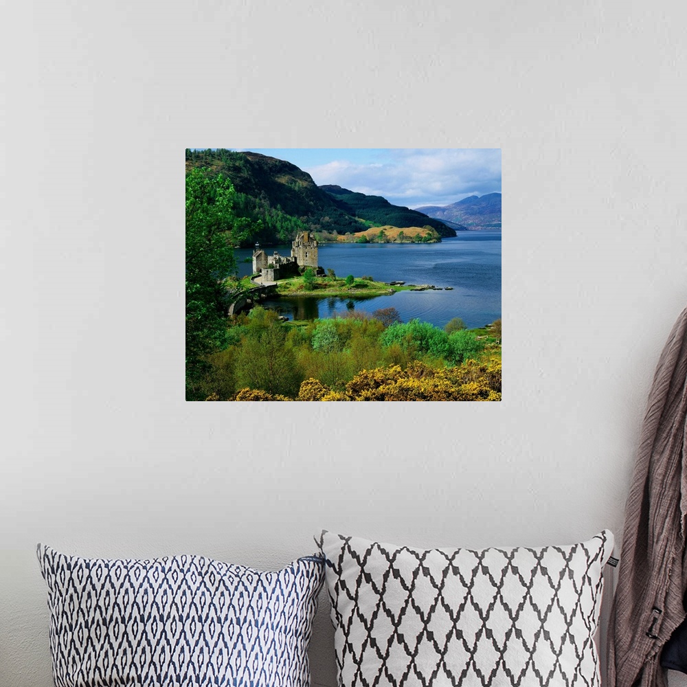A bohemian room featuring Scotland, Highlands, Eilean Donan Castle