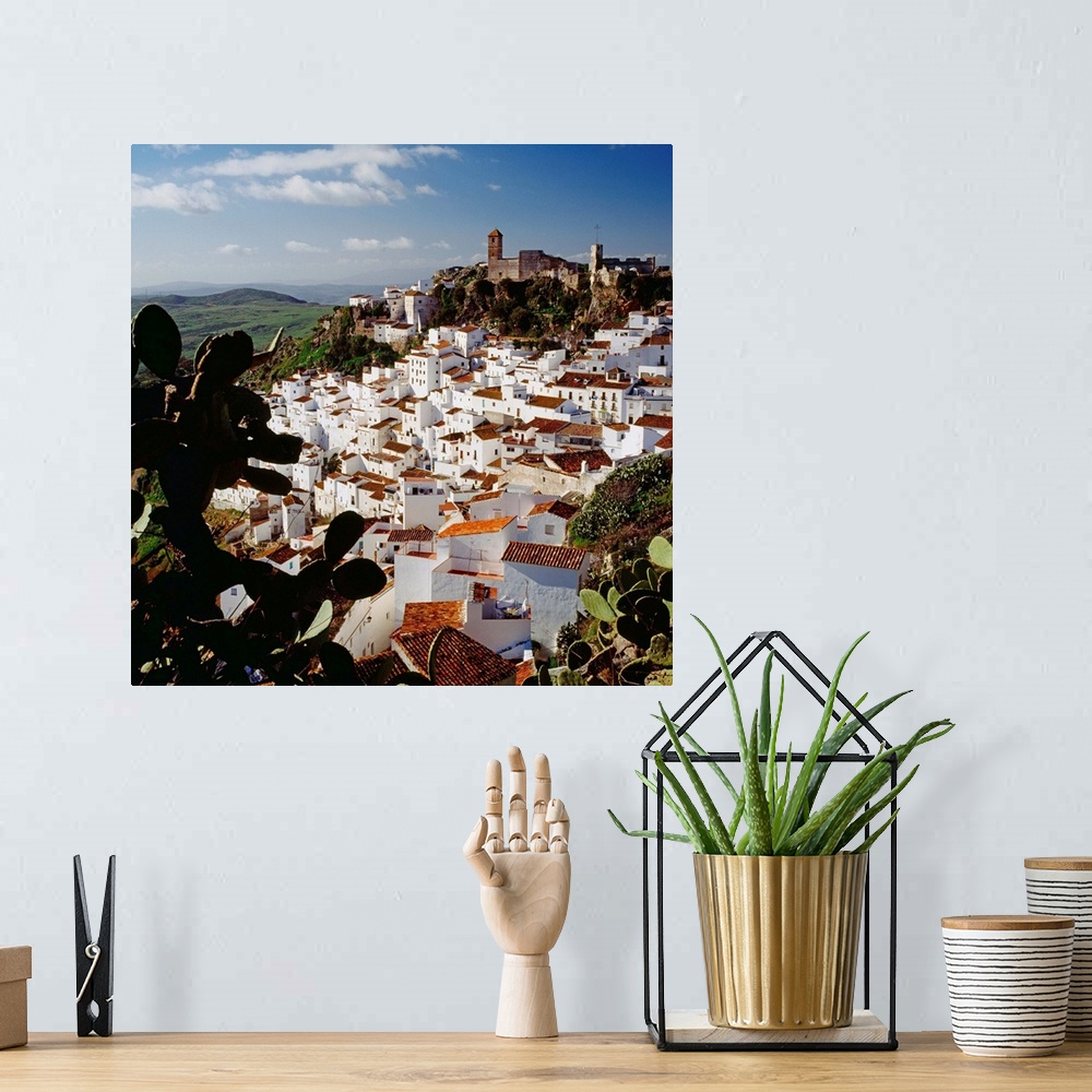 A bohemian room featuring Spain, Andalusia, Casares, Pueblos Blancos, Casares town