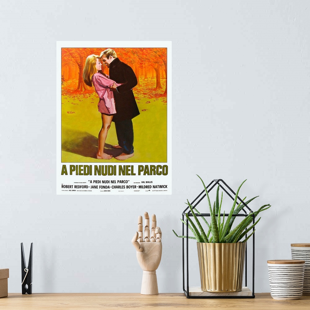 A bohemian room featuring Barefoot In The Park, (aka A Piedi Nudi Nel Parco), L-R: Jane Fonda, Robert Redford On Italian Po...