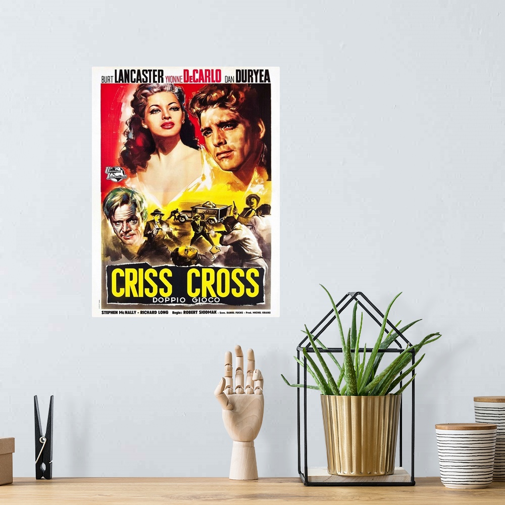 A bohemian room featuring Criss Cross - Vintage Movie Poster (Italian)