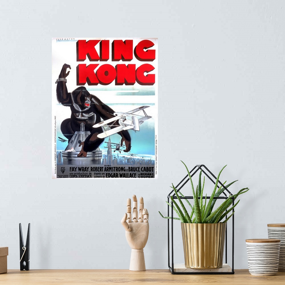 A bohemian room featuring King Kong, French Poster Art, 1933.
