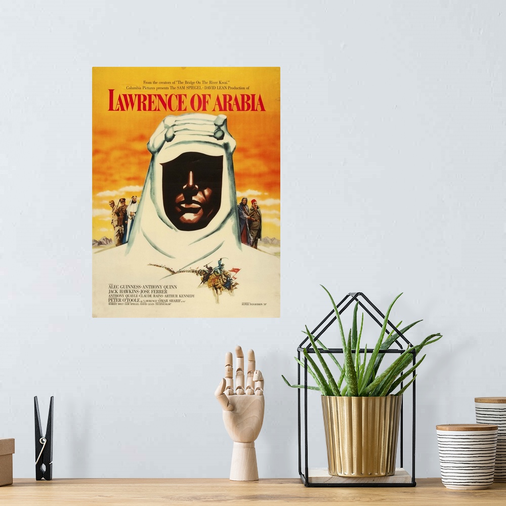 A bohemian room featuring Lawrence of Arabia - Vintage Movie Poster