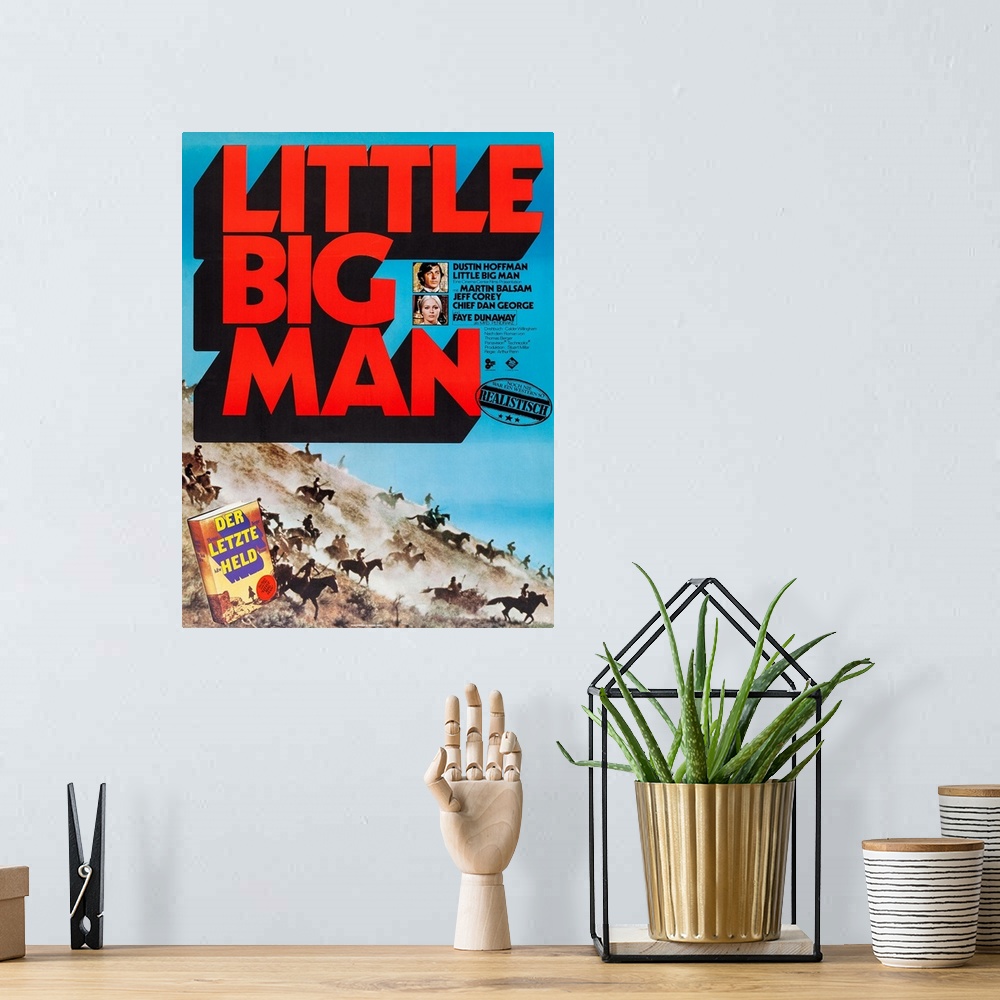 A bohemian room featuring Little Big Man, Dustin Hoffman, Faye Dunaway On German Poster Art, 1970