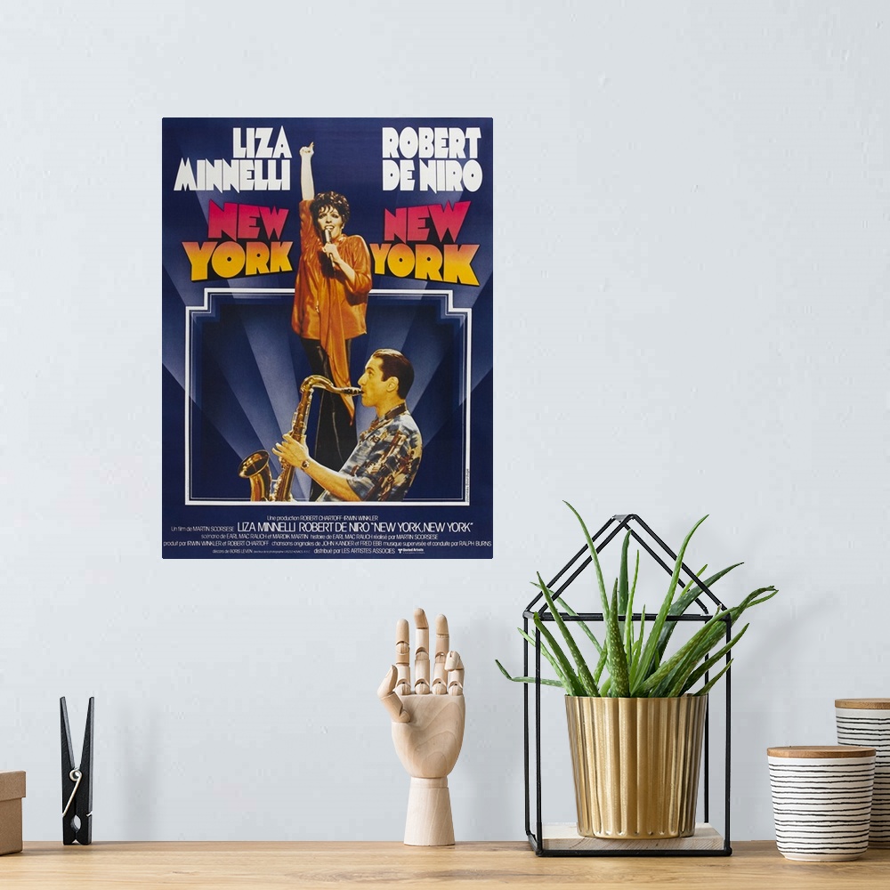 A bohemian room featuring New York New York, Top: Liza Minnelli, Bottom: Robert De Niro On French Poster Art, 1977.