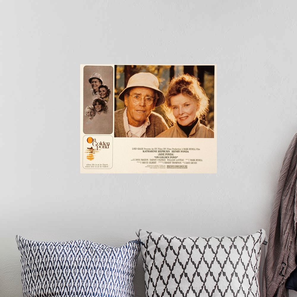 A bohemian room featuring On Golden Pond - Vintage Movie Poster