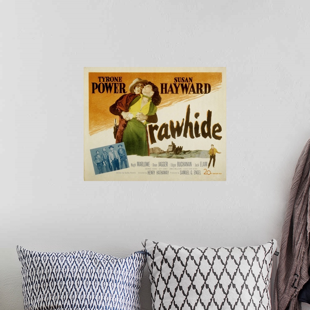 A bohemian room featuring Rawhide - Movie Poster