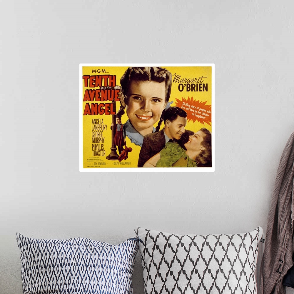 A bohemian room featuring Tenth Avenue Angel - Movie Poster