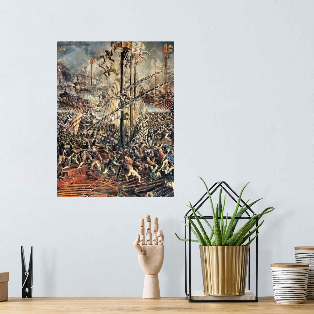A bohemian room featuring The Battle of Lepanto