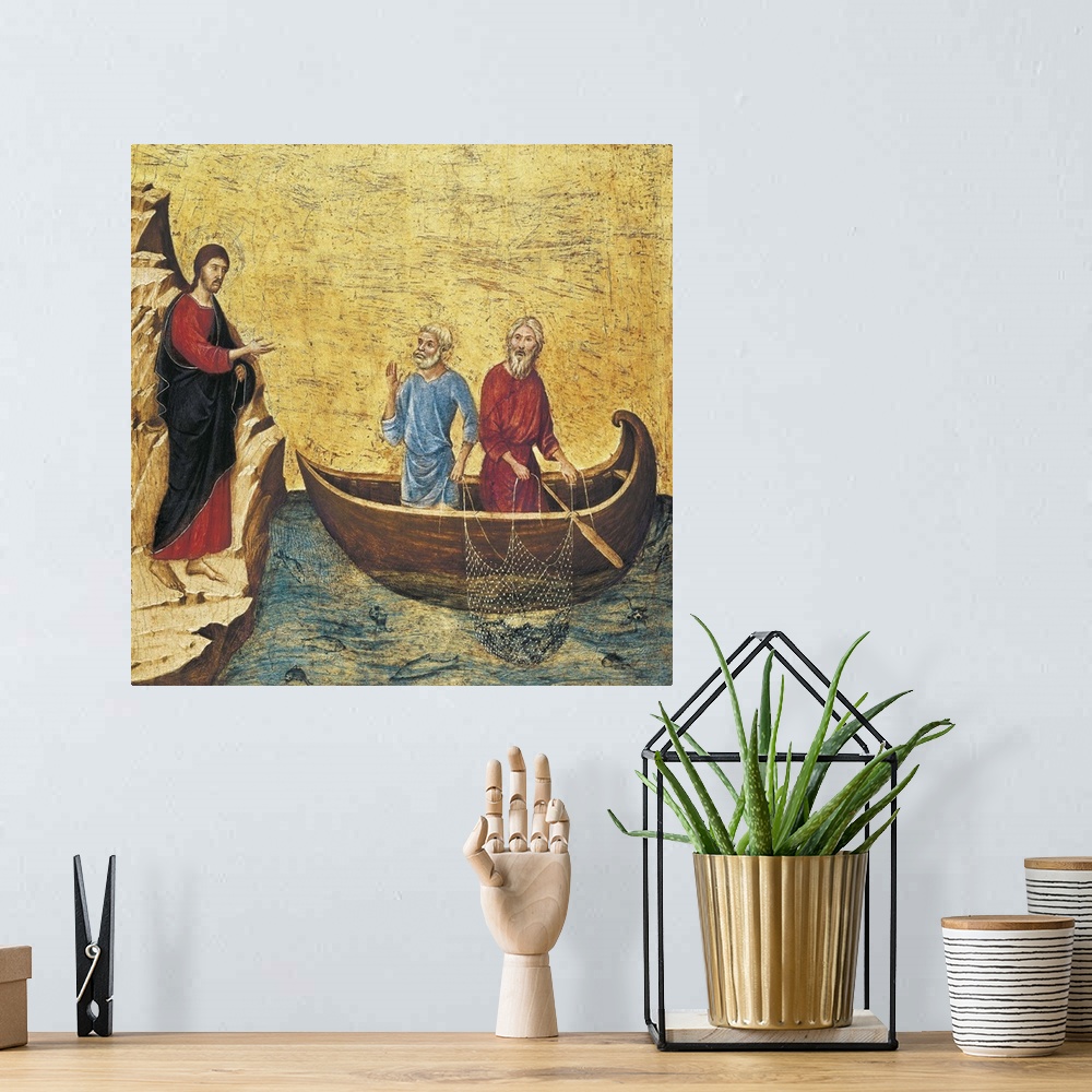 A bohemian room featuring The Calling of the Apostles Peter and Andrew
