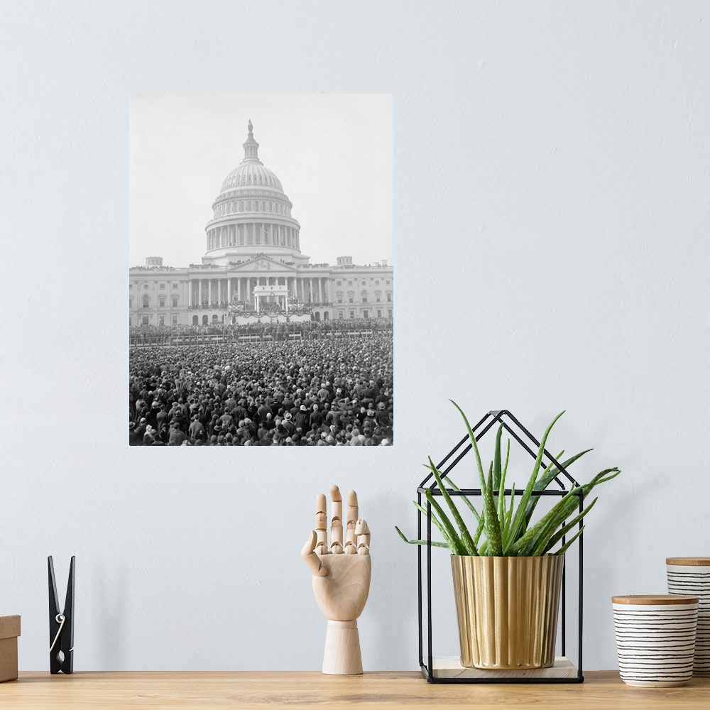A bohemian room featuring The Capitol and crowd at the March 4, 1925 inauguration of President Calvin Coolidge.