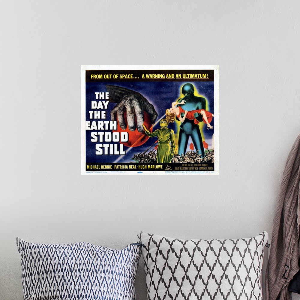 A bohemian room featuring The Day The Earth Stood Still, US Poster, 1951