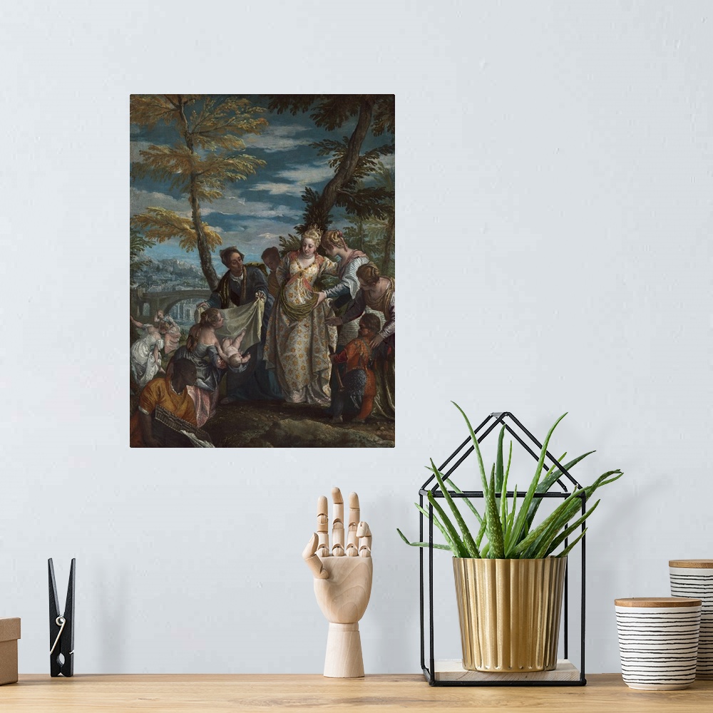 A bohemian room featuring The Finding of Moses, by Veronese, 1570-75, Italian painting