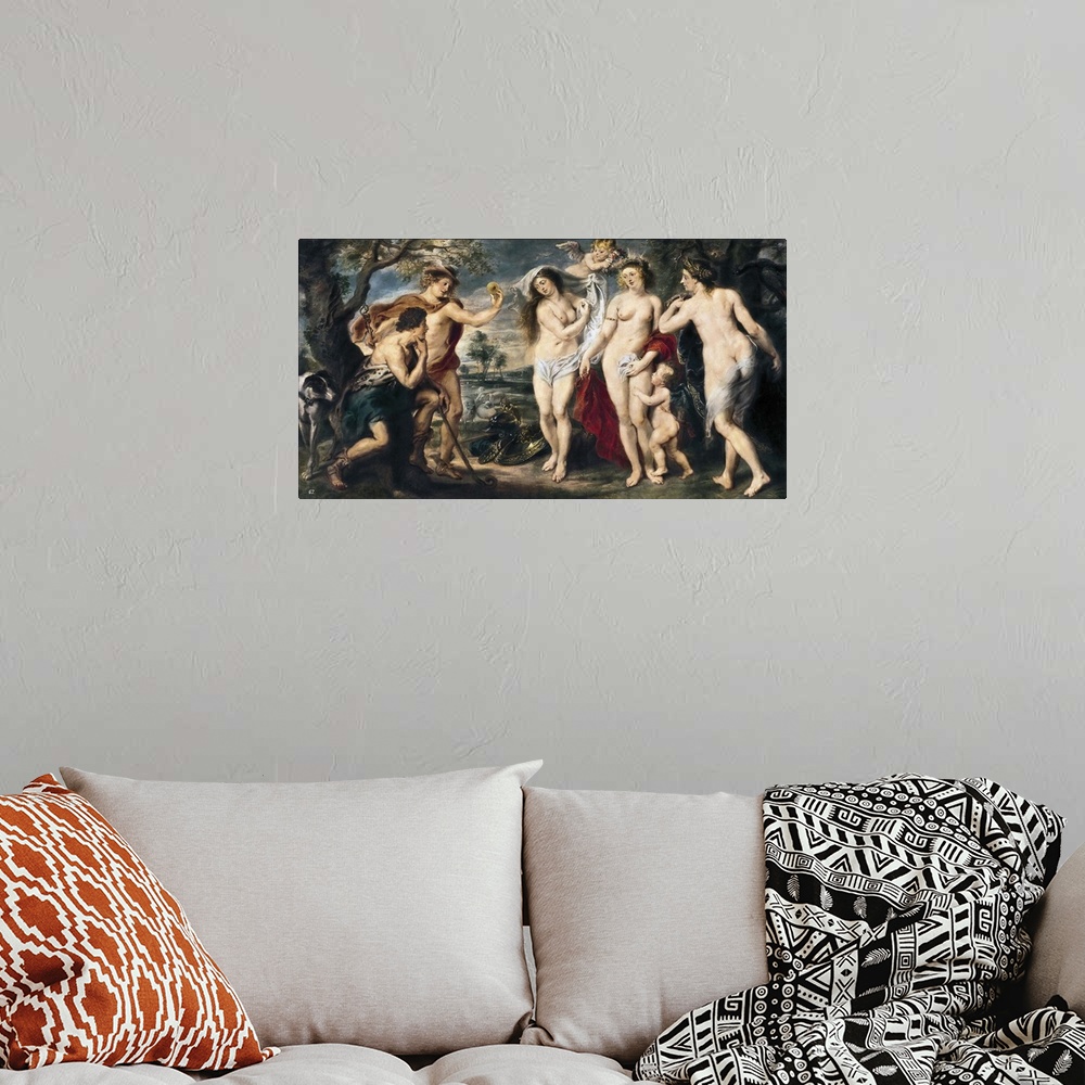 A bohemian room featuring The Judgement of Paris