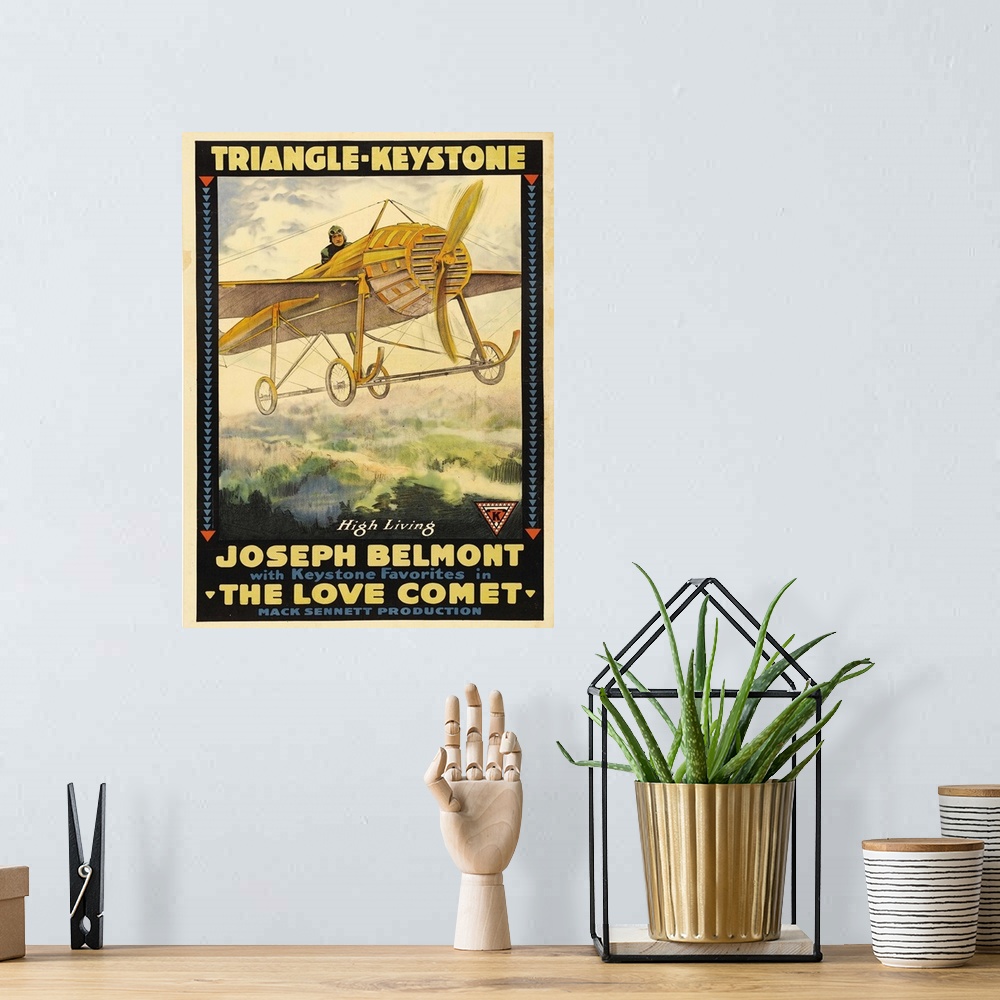 A bohemian room featuring The Love Comet - Vintage Movie Poster