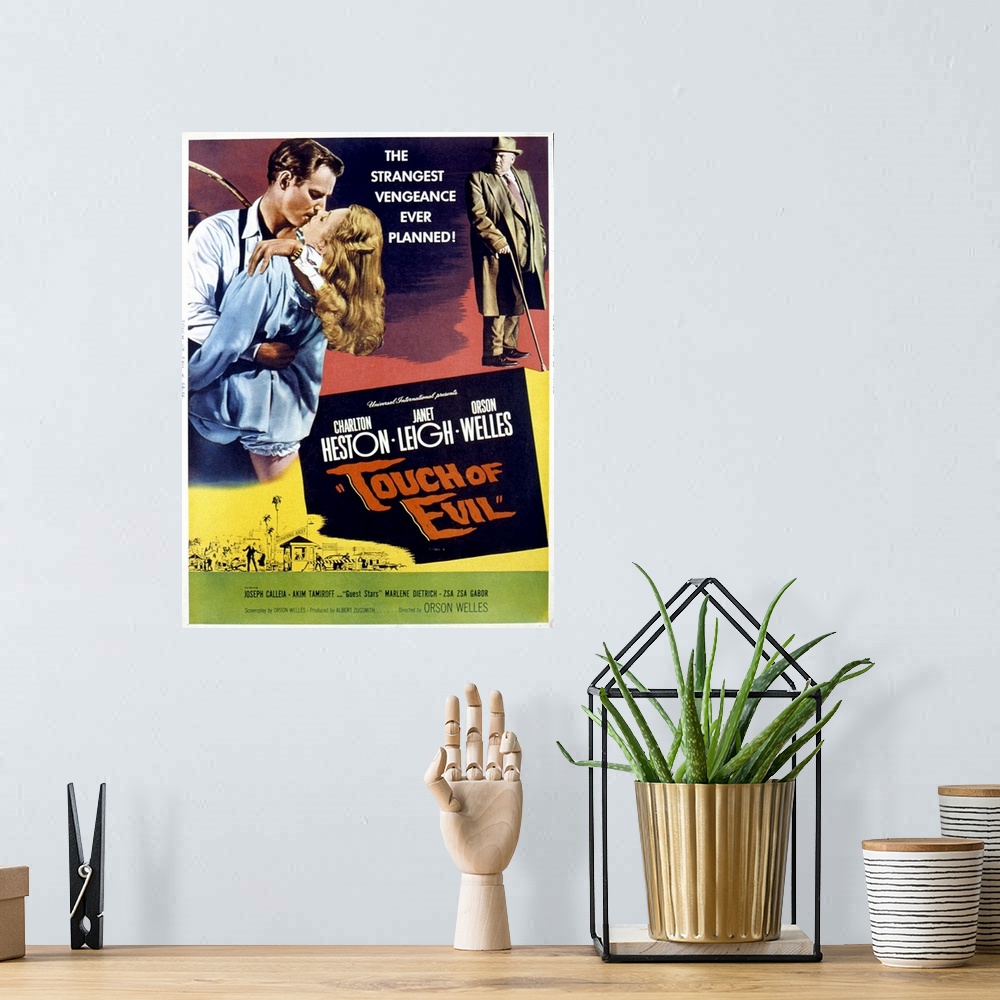 A bohemian room featuring Touch of Evil - Movie Poster