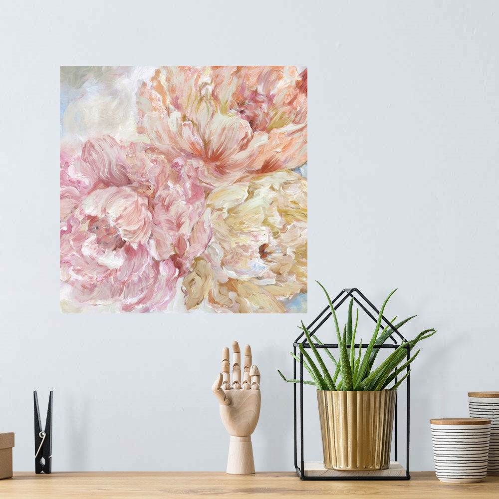 A bohemian room featuring Contemporary Peonies II