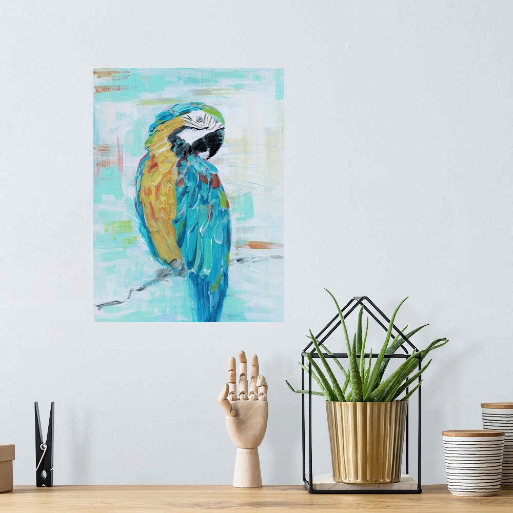 A bohemian room featuring Island Parrot I