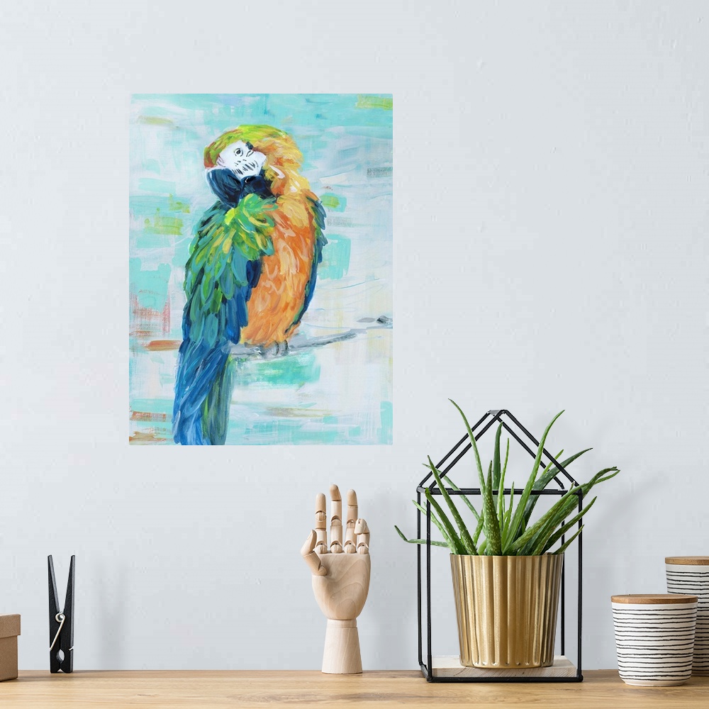A bohemian room featuring Island Parrot II