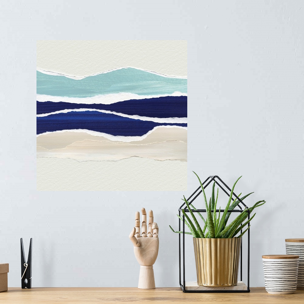 A bohemian room featuring Sand And Waves I